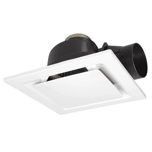 White Fanco Luna LED 200 Quiet Exhaust Fan with Light Bathroom Extraction
