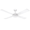 Urban 2 DC Ceiling Fan with Dimmable LED Light & Remote - White 52"