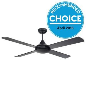 black eco silent ceiling fan with remote
