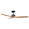 Wynd DC Ceiling Fan with Remote & Handcrafted Teak Timber Blades - 54"