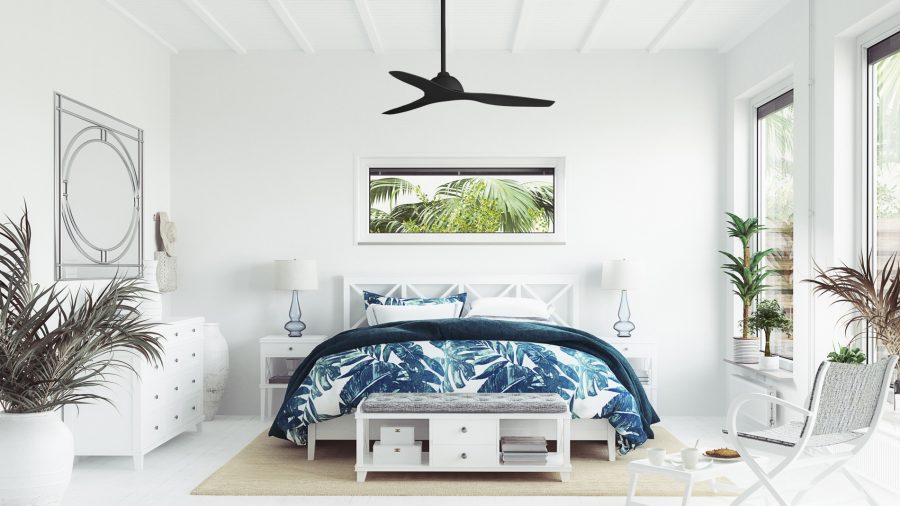 black bedroom ceiling fan