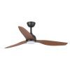 Eco Style DC Ceiling Fan with Remote Control & CCT LED - Black / Koa 52"