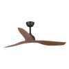 Eco Style DC Ceiling Fan with Remote Control - Black / Koa 52"