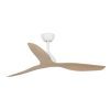 Eco Style DC Ceiling Fan with Remote Control - White / Beechwood 52"
