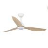 Eco Style DC Ceiling Fan with Remote Control & CCT LED - White / Beechwood 52"