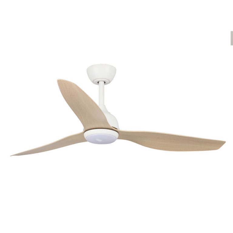 Eco Style DC Ceiling Fan with CCT LED White / Beechwood 52"