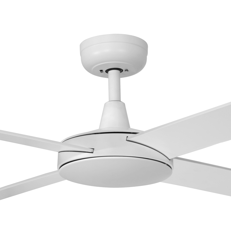 Eco Silent DC Ceiling Fan with Wall Control & Remote White 48"